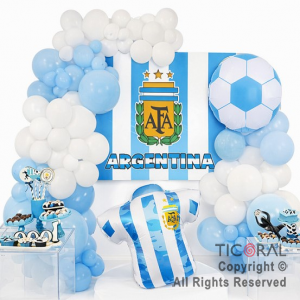 SET DE GLOBOS ARCO XL FELIZ CUMPLEA�OS ARGENTINA AFA XYL 67 UNIDADES